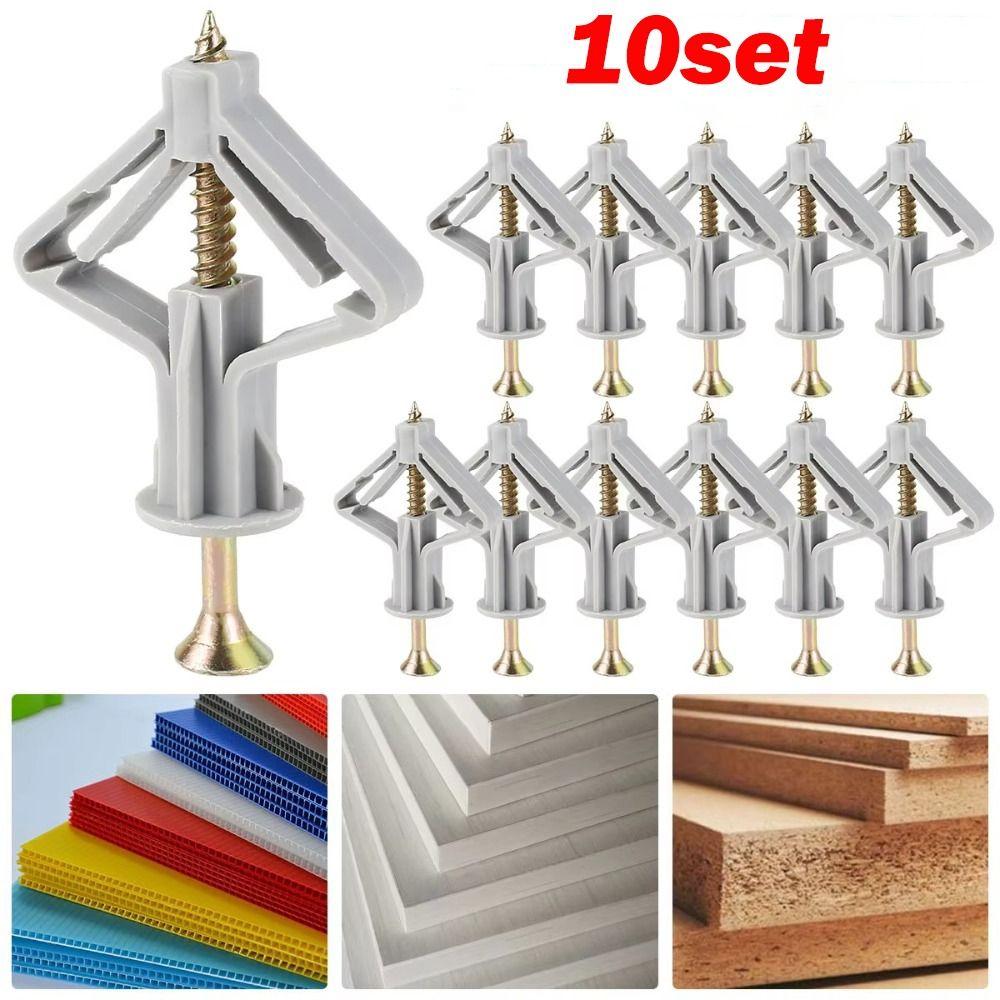 

Self Tapping Expansion Screw White Grey Expansion Tube Nails Airplane Expansion Pipe Gypsum Board Butterfly type