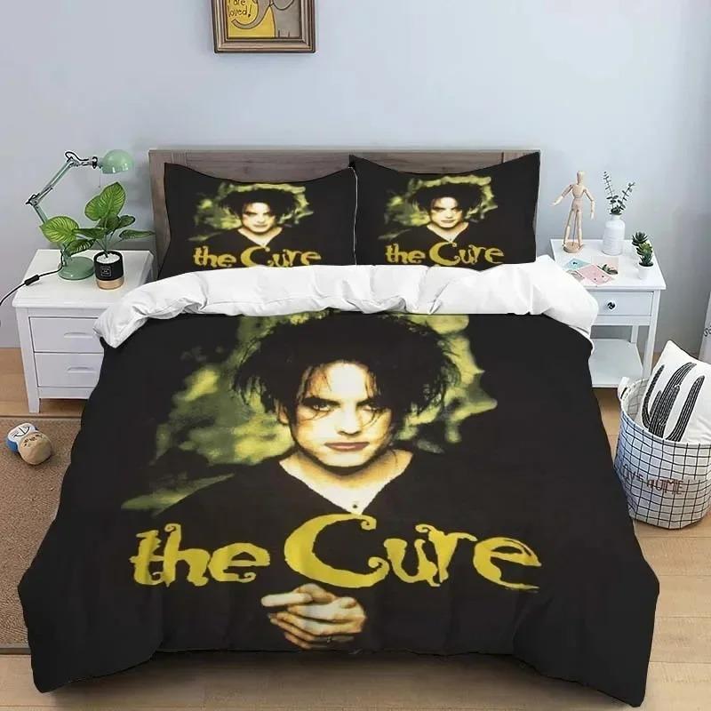 Rock Band T-The Cure Logo Bedding Set Duvet Cover Bed Set Quilt Cover Pillowcase Comforter King Queen Size Boys Adult Bedding