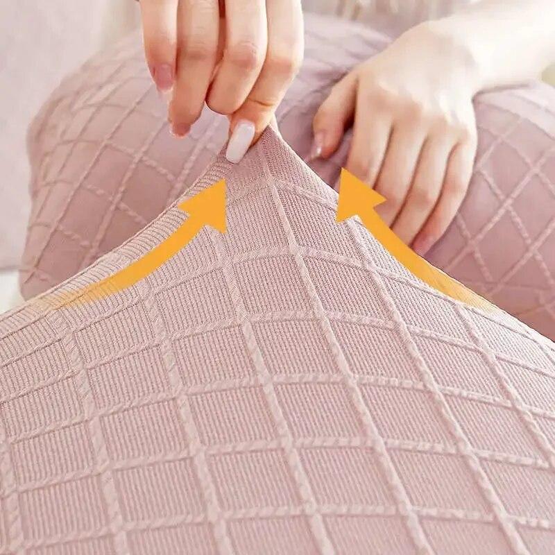 Husă de canapea din poliester groasă Jacquard elastic 1/2/3/4 locuri în formă de L Huse de canapea de colț Anti-alunecare