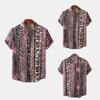 2026 Summer Men's Short Sleeve Floral Shirt - European and American Style