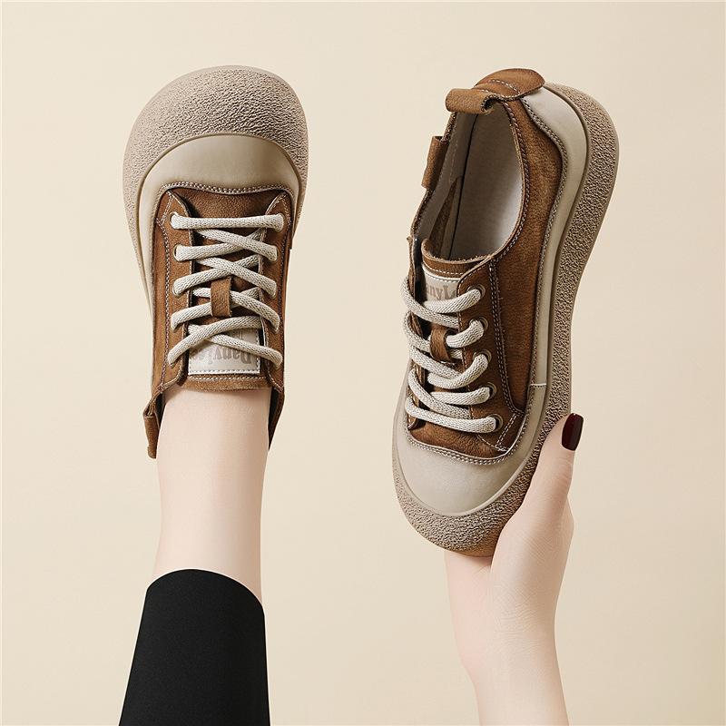 Жіночі повсякденні шкіряні кросівки Весняно-осінні ретро кросівки Взуття для подорожей Взуття на всі випадки життя