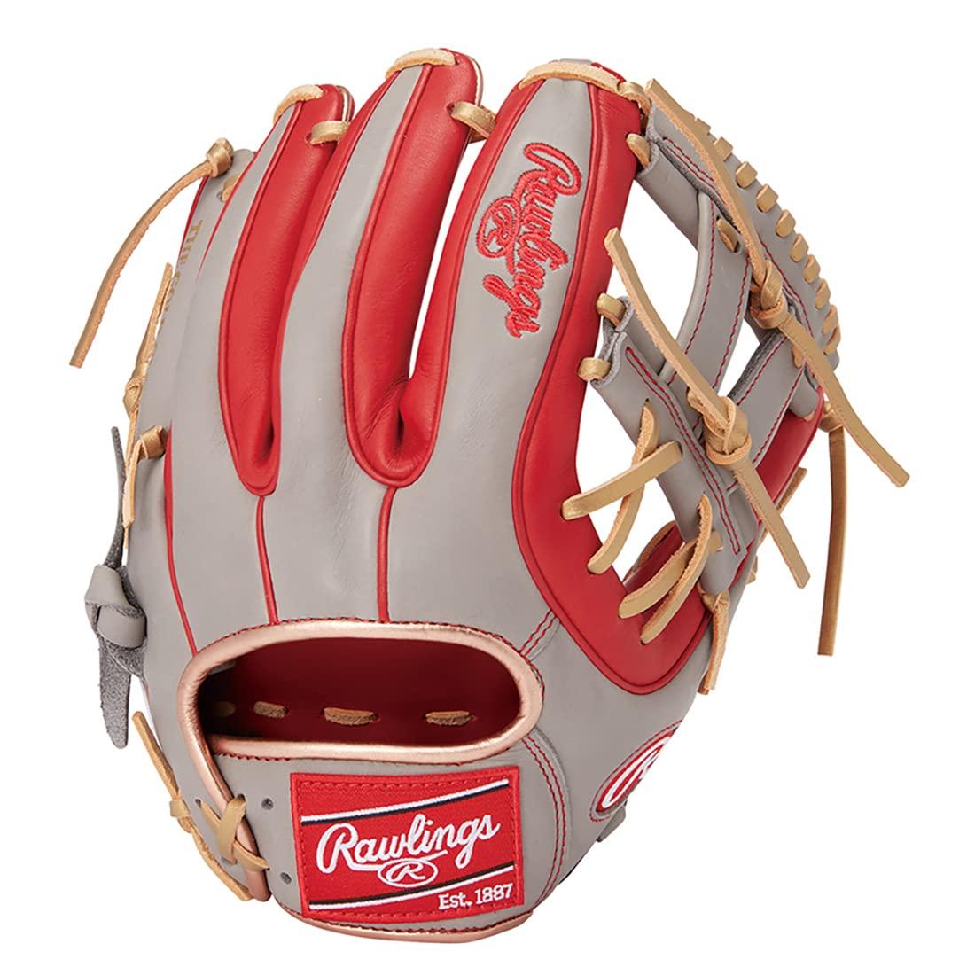 

Rawlings Baseball Glove Soft HOH MLB COLOR SYNC Size GR3HMN54G For Throwers [For Allfielders] 11.5 Scarlet/Gray Right-handed