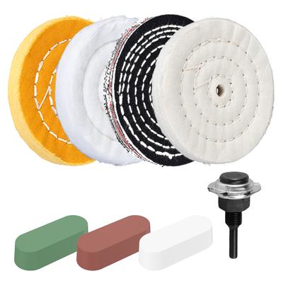 New 4 Inch Polishing Wheel Reusable Polishing Composite Kit for Jewelry Wood Metal Ceramic Glass Free Polishing Compound