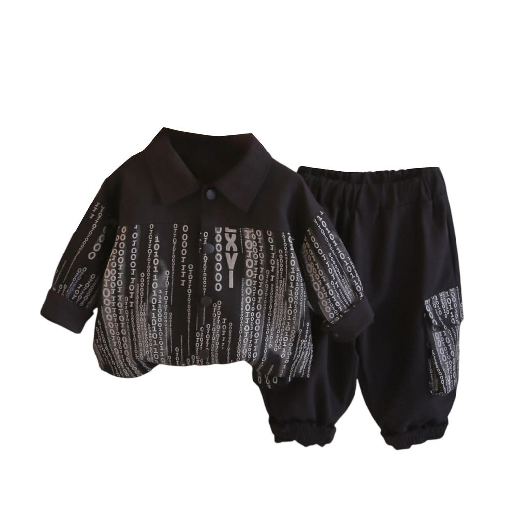 Barn Casual Långärmad Set, Bekväma Vardagskläder