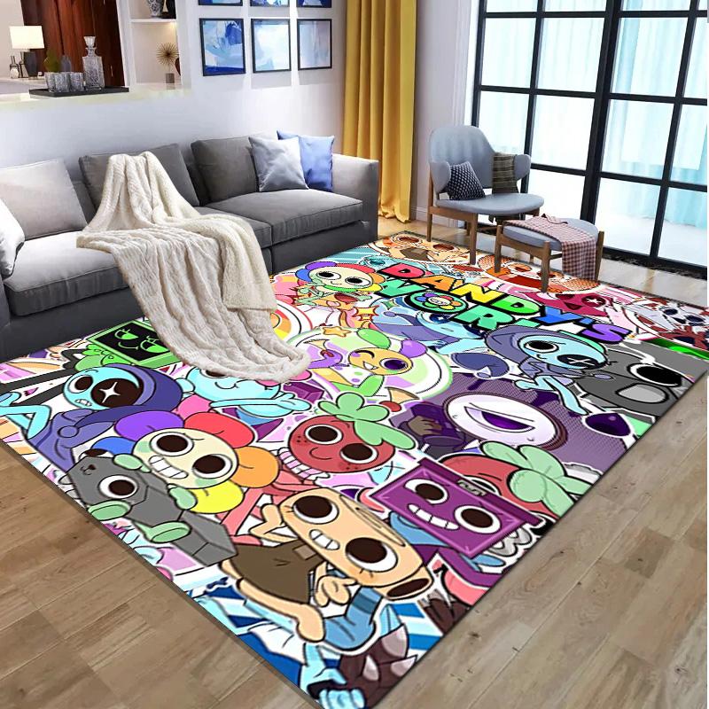 Dandy's World Pattern Rug, Indoor/Outdoor Mat, for Picnic, Gameroom, Bedroom, Office, Living Room, Home Decor Carpet, Birthday Gift
