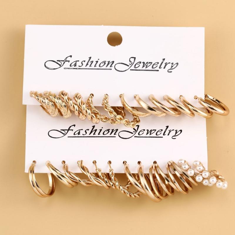 Premium Circle Earrings Women's Pearl Glossy Metal Earrings Earrings Niche Design Stud Earrings