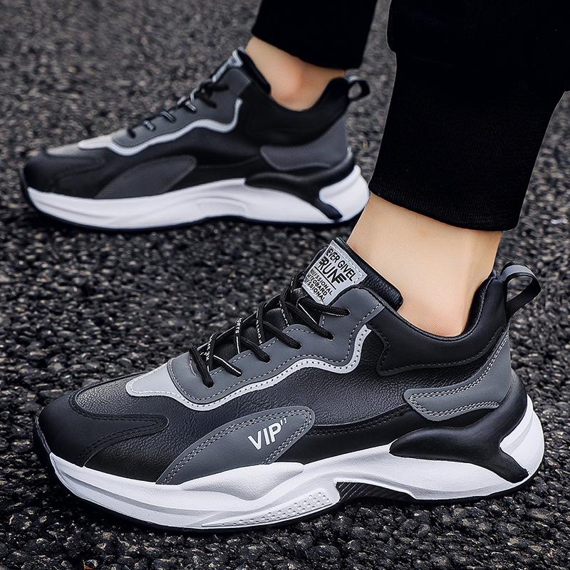 Men's Shoes Autumn New Versatile Casual Trend White Shoes Sports Platform Non-slip Running Dad Shoes
