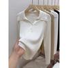 Lapel Retro Inner Knitted Women's Spring and Autumn New Long-sleeved Pullover Sweater Bottoming Shirt Slim-fitting and Thin Top