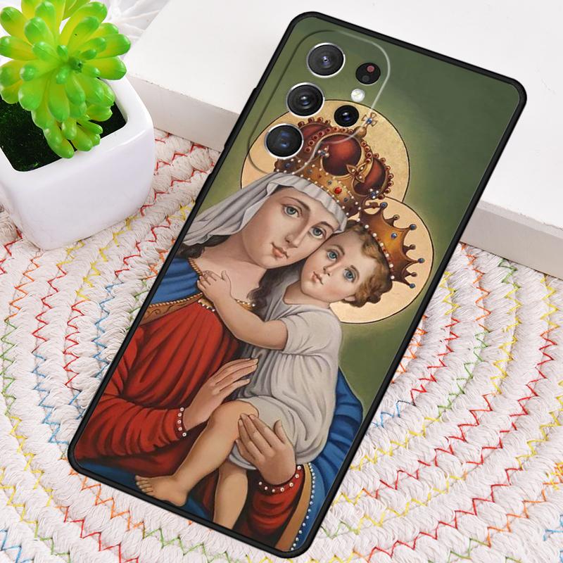 Virgin Maria print TPU Phone Case For Samsung Galaxy note 10 pro S26 S25 S24 S23 S22 Ultra Plus S21 FE S20 Shockproof Cover