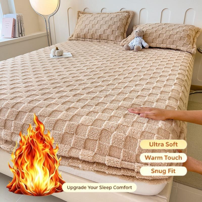 2026 Autumn/Winter Tafu Velvet Bed Sheet Warm and Soft Bed Sheet Furry Mattress Cover Solid Color Thickened Mattress Protective Cover