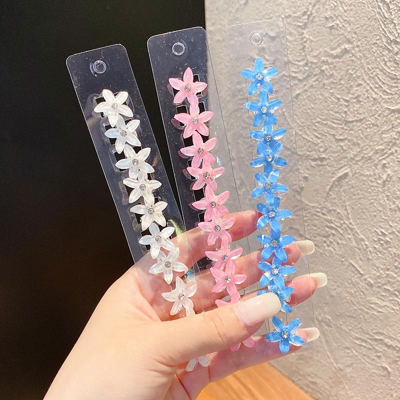10ks/sada Dívčí květina Mini spona do vlasů pro zaplétání vlasů Knoflíky do vlasů Sponky do vlasů Barrette Styling Vlasové doplňky