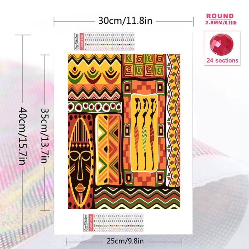 African Woman 100% Round Full Drill 5D DIY Diamond Painting Embroidery Cross Stitch Rhinestone Décor