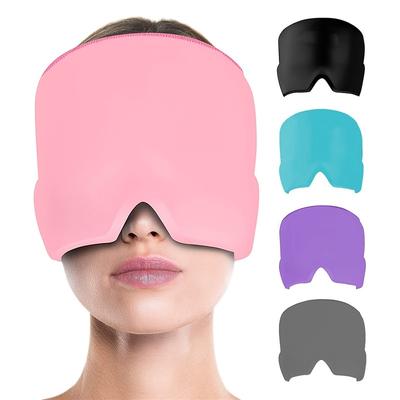 Ice Head Wrap Eisbeutel-Maske, kalte Kompresse, Kopfschmerzlinderungshut, Migränelinderungshut, bequeme, dehnbare Eisbeutel-Augenmaske
