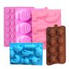 Under The Sea Chocolate Mold Carp Fish Soap Silicone Mould Marine Animal Ice Cube Tray Whale Dolphin Penguin Candy Gummy Tools