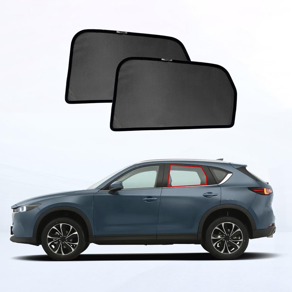 FEISHILINIYA Magnetic Rear Side Window Sunshades for Mazda CX5 (2017-2025) Polyester Privacy Curtains with Buckle for Side Passenger for CX-5