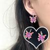 Bird Cross Black Cat Butterfly Cherry Moon Earrings Fit Women's Jewelry Lover's Holiday Birthday Gift 925 Silver