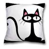 Anime Cat and Dog Pillow Pillowcase Home Sofa Car Waist Cushion Cover Nordic Cartoon Animal Whale Zebra