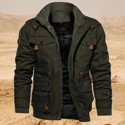 מעילי גברים אופנתיים לסתיו וחורף מעילי צבאיים מעילים עם כיסים מרובים כותנה איכותית לגברים קז'ואל עבים מחממים פארקות מעילים