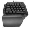 One Handed Gaming Keyboard USB Ergonomic Design RGB Backlit Plug and Play Half Keyboard for Computer Gaming