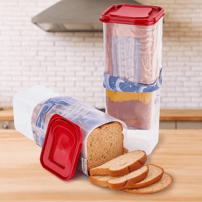 Airtight Lid Transparent Bread Dispenser Plastic Toast Storage Box  Kitchen Organization