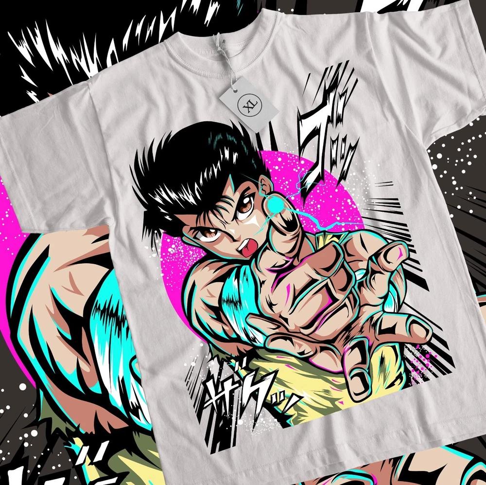 Anime Yusuke Urameshi Yu Yu Hakusho Hot White T Shirt S