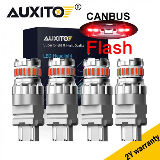 3157 Red LED Light Strobe Safety Flashing Bright Tail Brake Stop Parking Bulbs