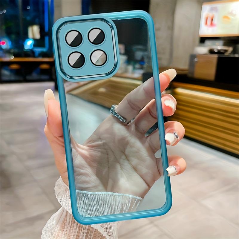 

Чехол для Honor 400 Pro Lite 200 Smart X8C X8A X8B X7C X7B X7A X6A X6B X9C X9A 70 90 Magic 7 Lite 6 Pro Противоударный чехол с защитой объектива камеры Honor X6C синий