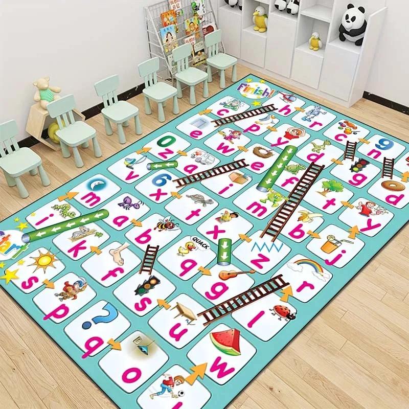 Playful Snakes and Ladders Floor Mat Creative Carpet for Bedroom or Living Room Fun Rug for Dressing Room or Play Area Decor