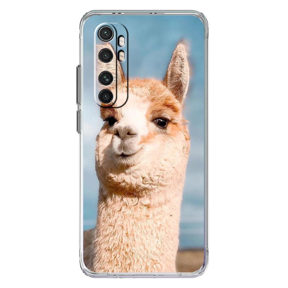 Phone Case For Xiaomi Poco X6 X5 NFC X3 F6 F5 Pro F4 F3 M3 14 13T 12T 12 13 Lite 11 Mi 5G Clear Cover Kawaii Alpaca lovely