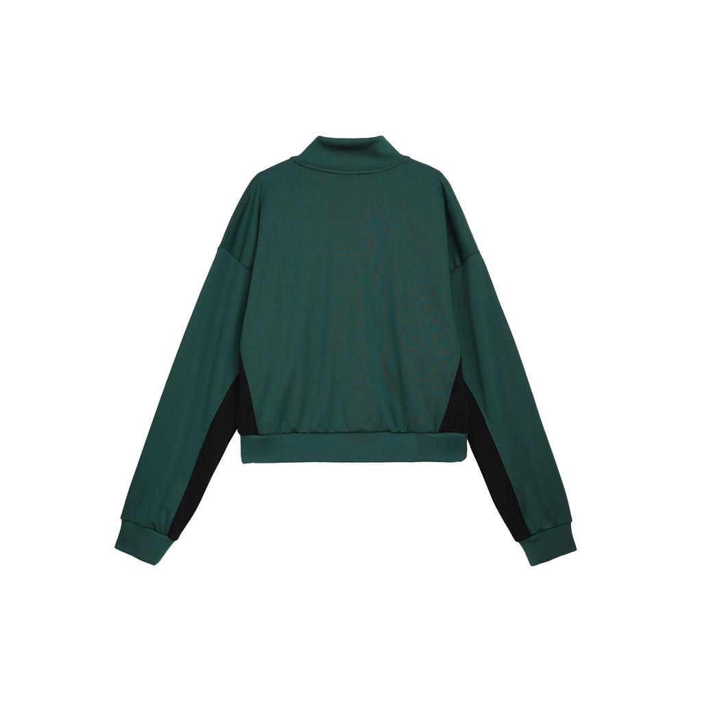 Jordan Retro Sports Zip-Up Jacket With Stand Collar Women Jacket Peacock-Green FV7105-366