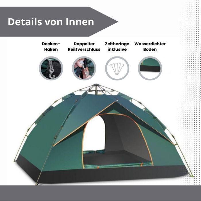 Dome Tent - Vanit AZ2 - Automatic Setup - 1–2 Person - Compact & Lightweight