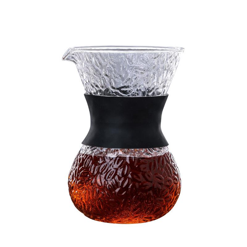 High borosilicate glass coffee pot Coffee set Hand brewing pot set Sharing pot Hammer glass coffee pot