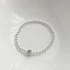 Ins Design 925 Sterling Silver Handmade Round Beads Bracelets Lovely Cute Heart/Bean/Square Smile Charm Women Bracelets Jewelry