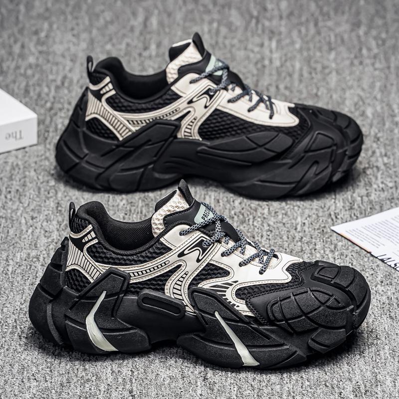 New Fashion Men 's Four Seasons Comfortable Thick Sole Shoes Students BoysTrending Soft Sole Breathable Casual Running Sneakers