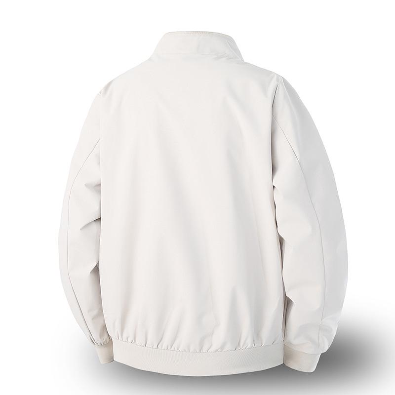 2025 Herren Stehkragen Bergsteigerjacke - Einfarbige, Zwei-Wege-Reißverschluss, Teamuniform