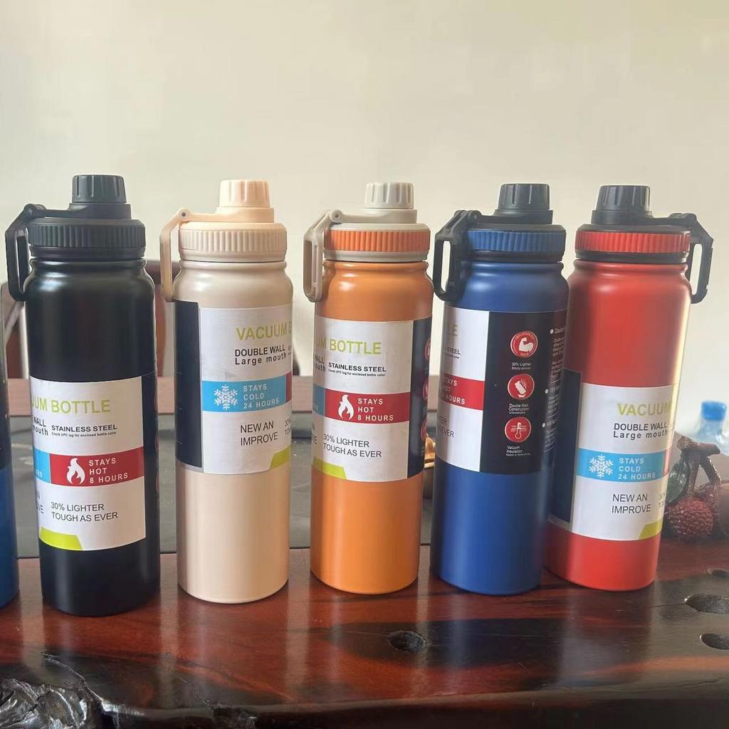 800ml 600ml  Large Capacity Thermos Water Bottle for Tea Portable Thermal Mug Stainless Steel Cup Sport Cycling Vacuum Flask Insulated