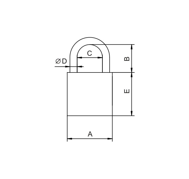 Cast Iron Padlock, Latch Ks40 3 Keys - Mp Klo 40 Zl