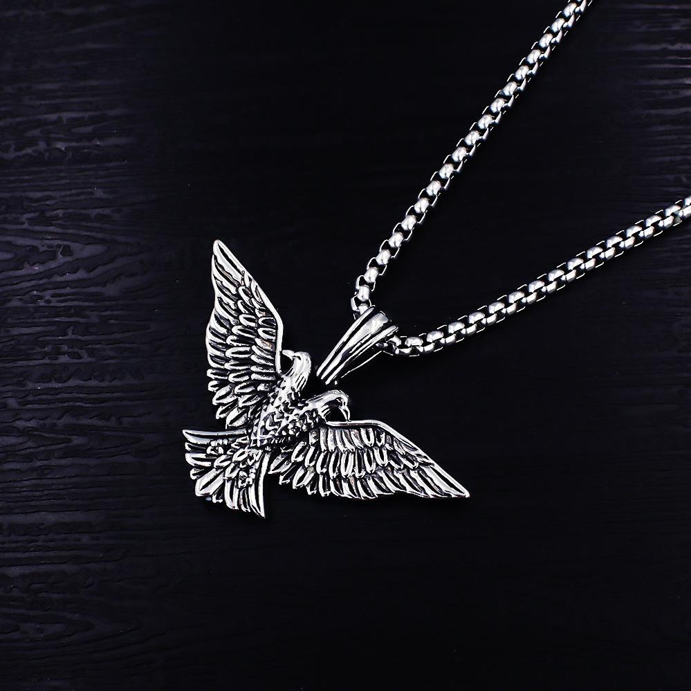 Necklace Retro Gothic Mystic Angel Wings Men's and Women's Wings Pendant