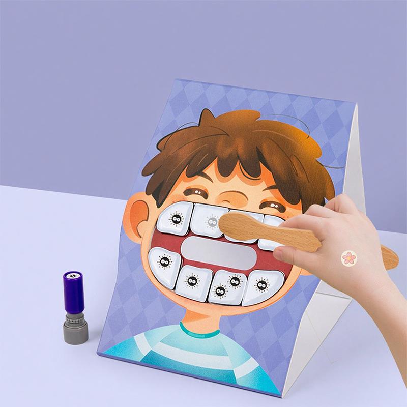 Dental Protection Games For Kids Teeth Habit Cultivation Puzzle Hand-Eye Coordination Early Education Dentist Enlightenment Toys
