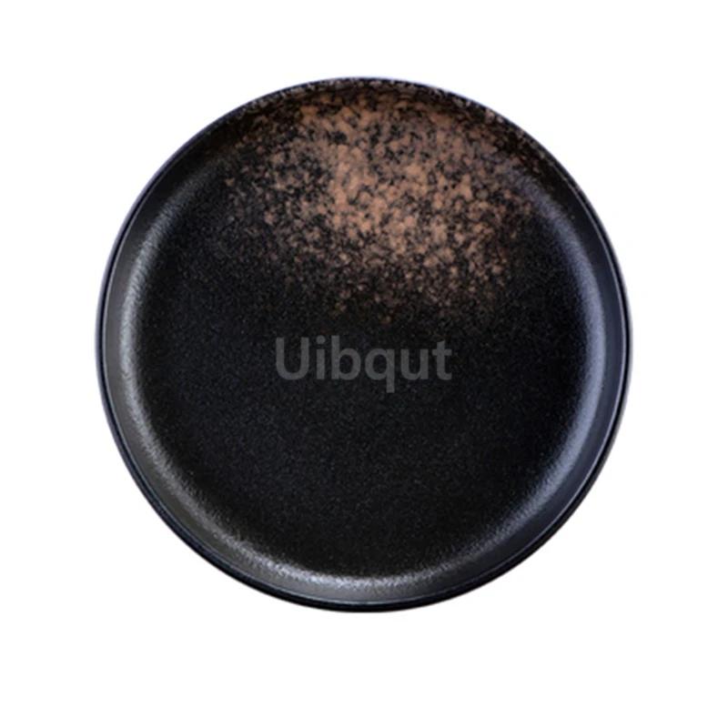Creative and beautiful ceramic plates serving plate Retro tableware Western plate With steak for breakfast plates Japanese plate