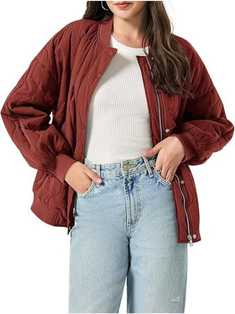 Women Jacket ,stand Collar, Pure Color, Loose and Casual, Long-sleeved ,zipper Fleece Jacket,single-breasted Plush,pocket,baseball Jacket