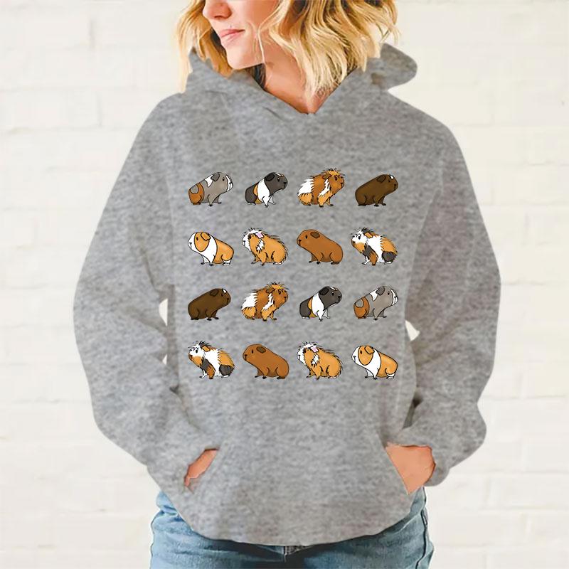 New Autumn And Winter Popular Guinea Pig Printed Hoodies For Women Men Pullover Fashion Plus Size Sweatshirts Clothing