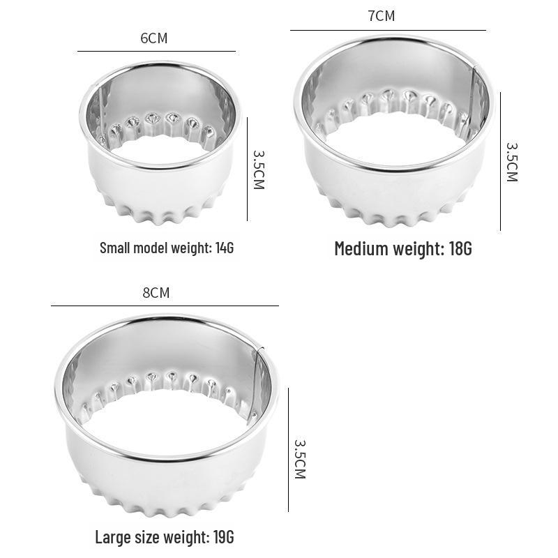 Stainless Steel Mousse Ring Cake and Dumpling Cutting Mold, Biscuit Mold, Kitchen Baking Tool.