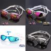 Premium Swimming Glasses Waterproof And Anti-fog Colorful Plating Small Mirror Racing Set For Crystal Clear Vision