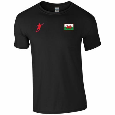 Wales Football T Shirt Welsh The Dragons Fans Funny Birthday Gift Kids Tee Top
