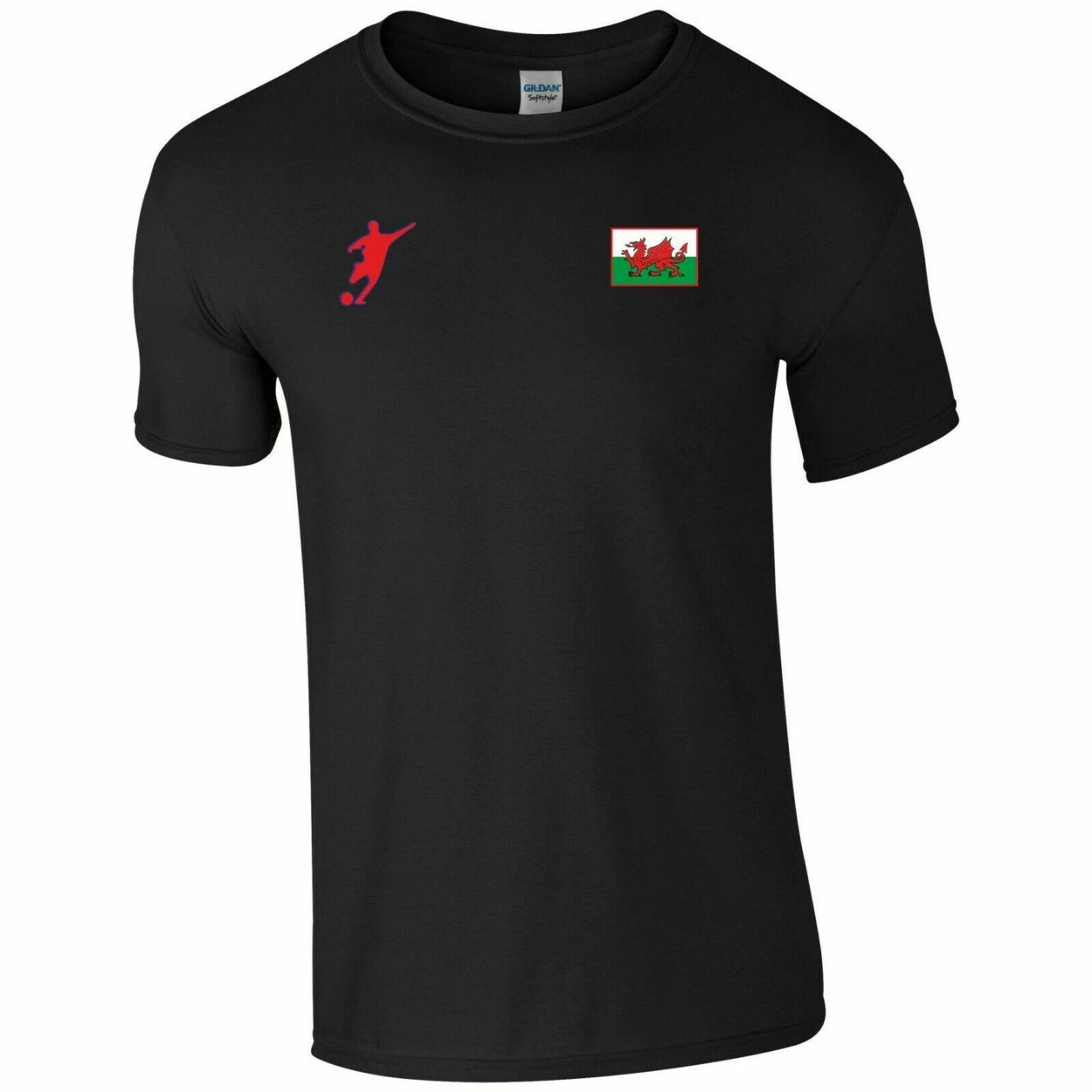 

Wales Football T Shirt Welsh The Dragons Fans Funny Birthday Gift Kids Tee Top S