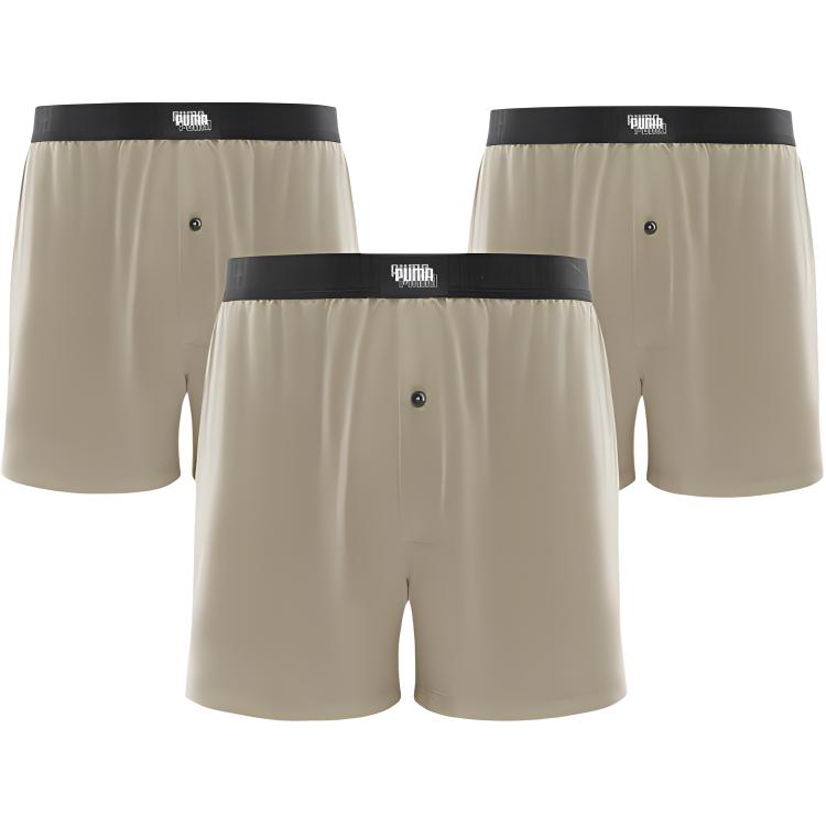 PUMA Трусы-боксеры мужские 3 шт. Светло-коричневые FM701220985-3A S