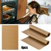 Reusable Grill Mats 40x30cm 4pcs Bakeware Baking Brown