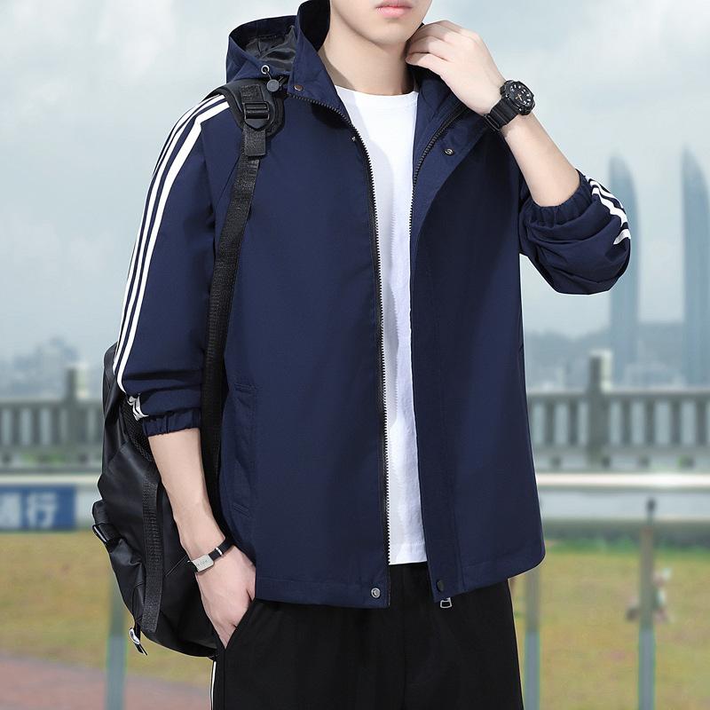 Herrejakke Vår og Høst Casual Løs Sport Trend Vårjakke Vindtett Jakke