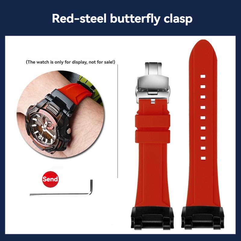 GR-B100 Silicone Watch band Men Outdoor Sports For Casio G-SHOCK 5536 GR-B100GB-1A GR-B100-1A4 Modified Watch Strap Bracelet